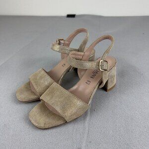 Cordani Tan Heeled Sandles Size 4.5